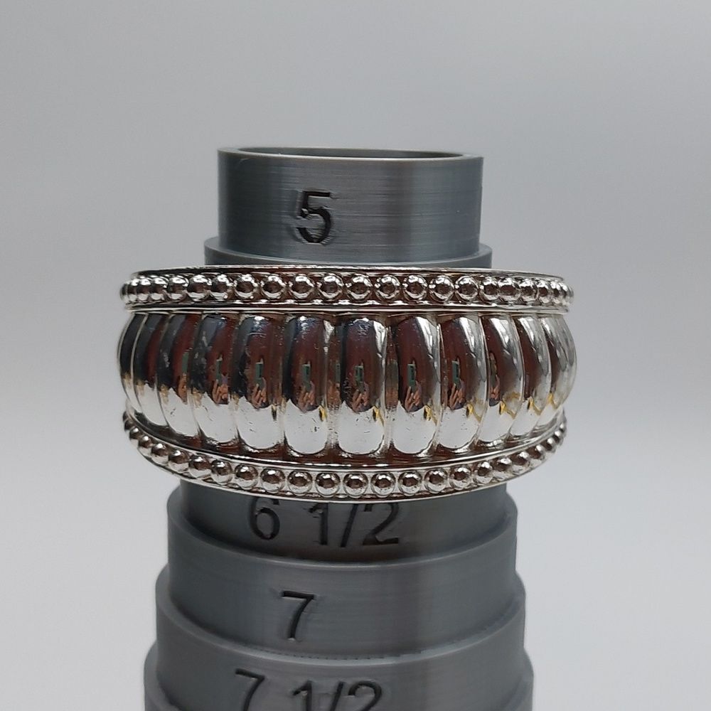 Retro Shiny Silver Tone Studded Look Hinged Cuff Bracelet - Picture 2 of 8